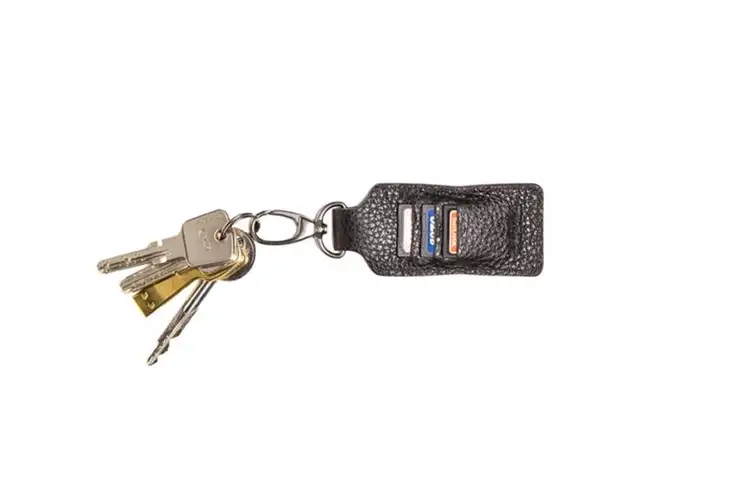 Barber Shop Leather Clipper Key Ring